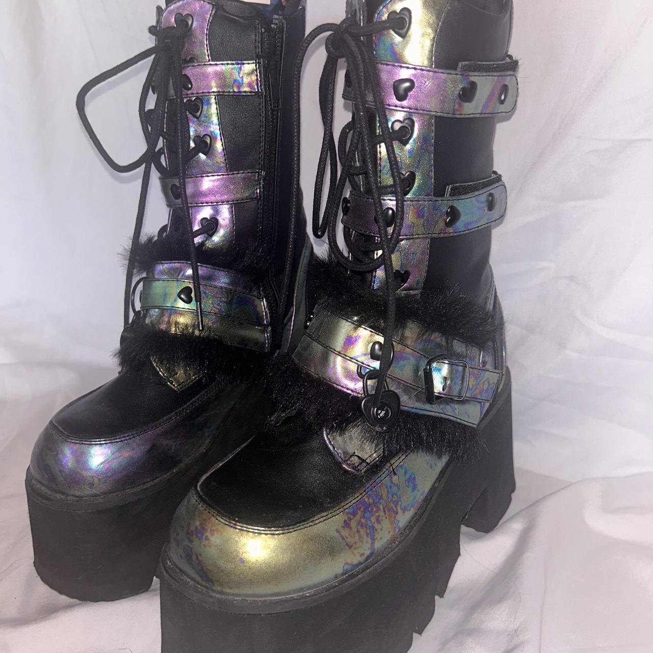 DEMONIA size 10 Ashes-120 rave festival mid Depop