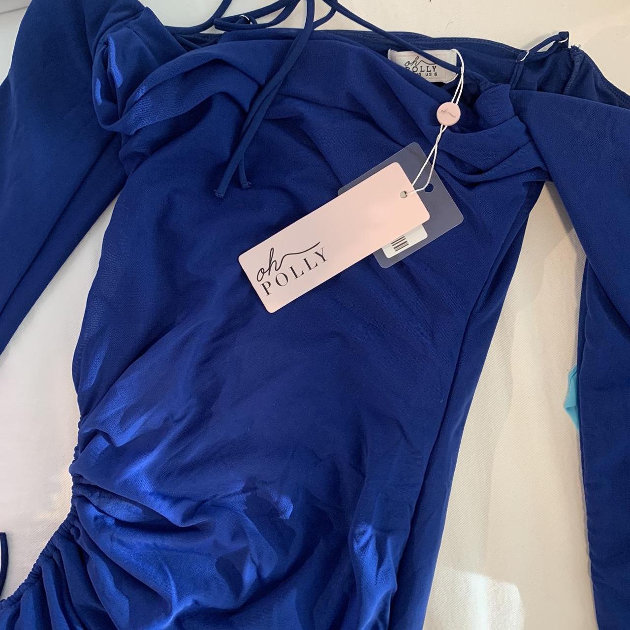 Oh Polly Women's Blue Dress Depop