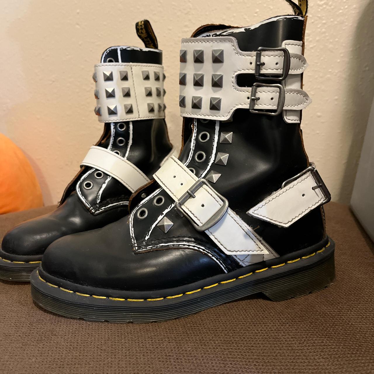 Dr. Martens 1490 Joska Studded Black White Leather. Depop