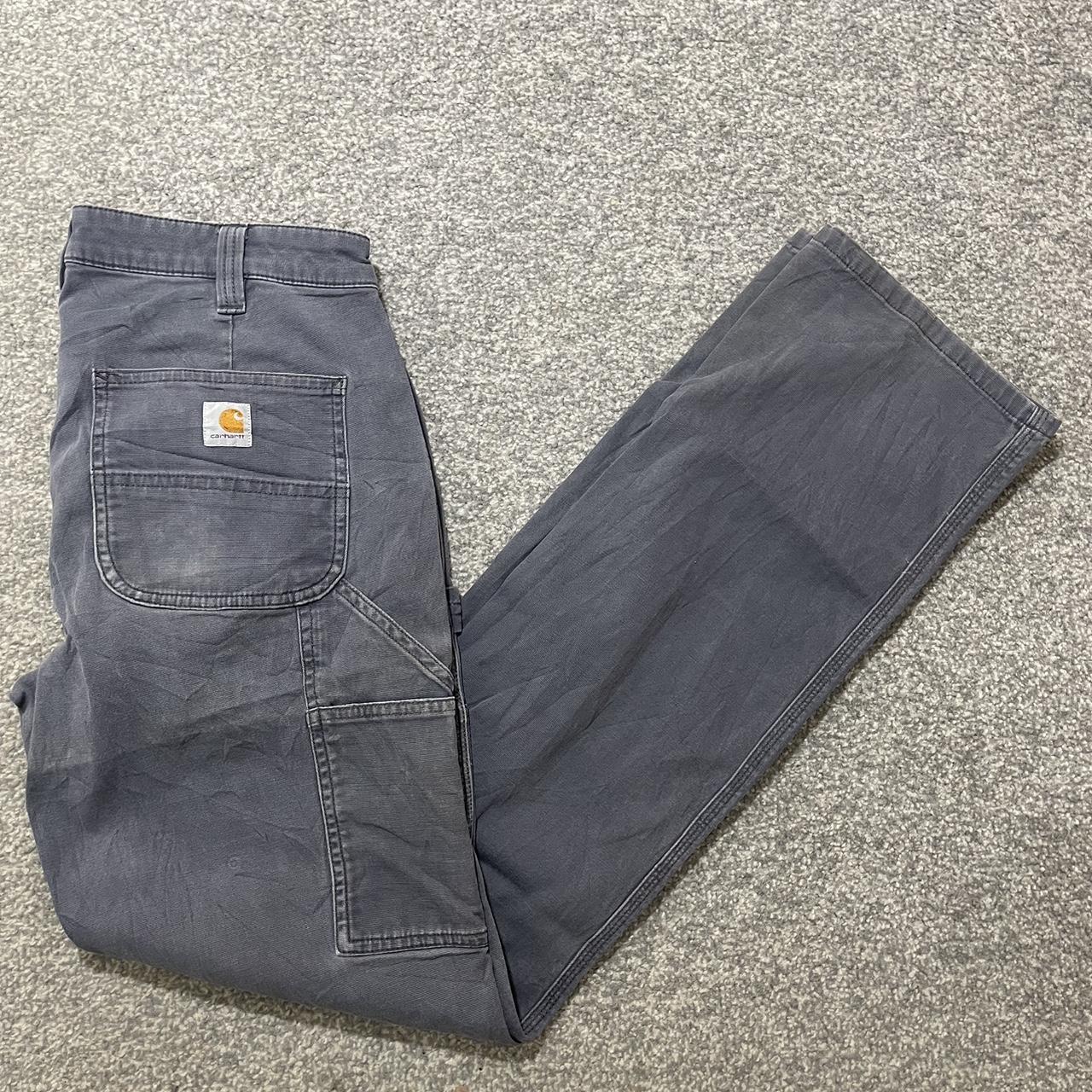 Carhartt dark grey trousers Condition as shown on... - Depop