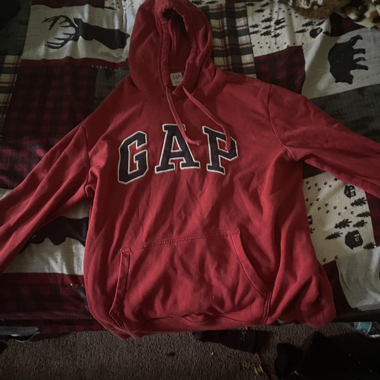 Gap Men's Red Hoodie Depop