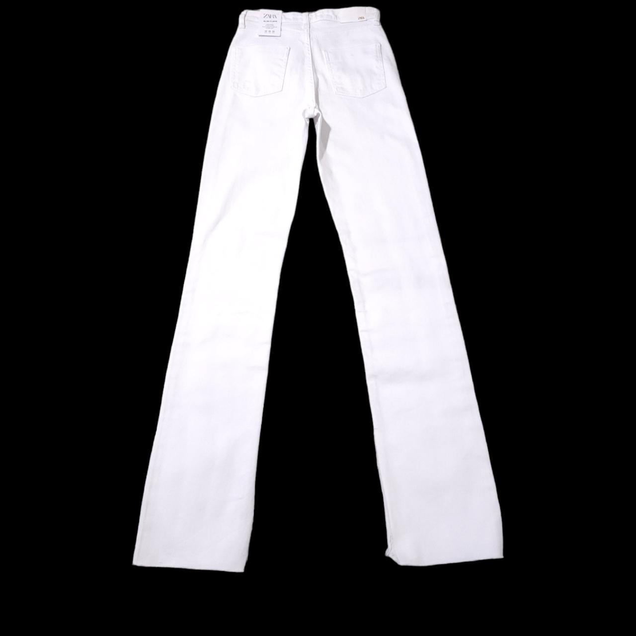 Women's Zara High Rise Slim Flare split hem full... Depop