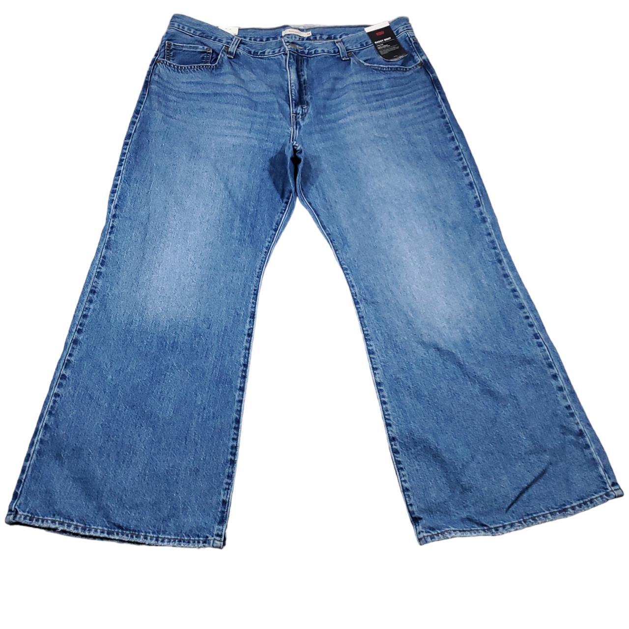 Levi's Premium Baggy Boot Jeans in medium wash blue... - Depop