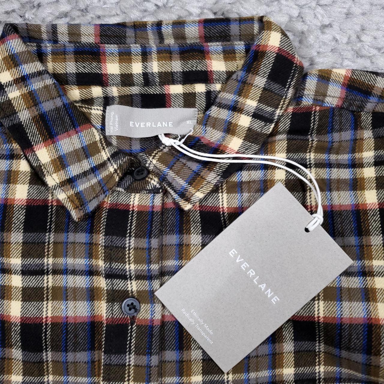 Everlane Boxy Plaid Flannel button down long sleeve... - Depop