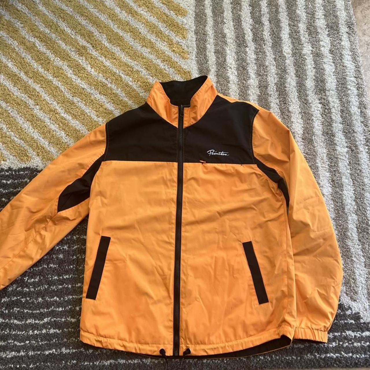 Primitive Men's Orange and Black Jacket | Depop