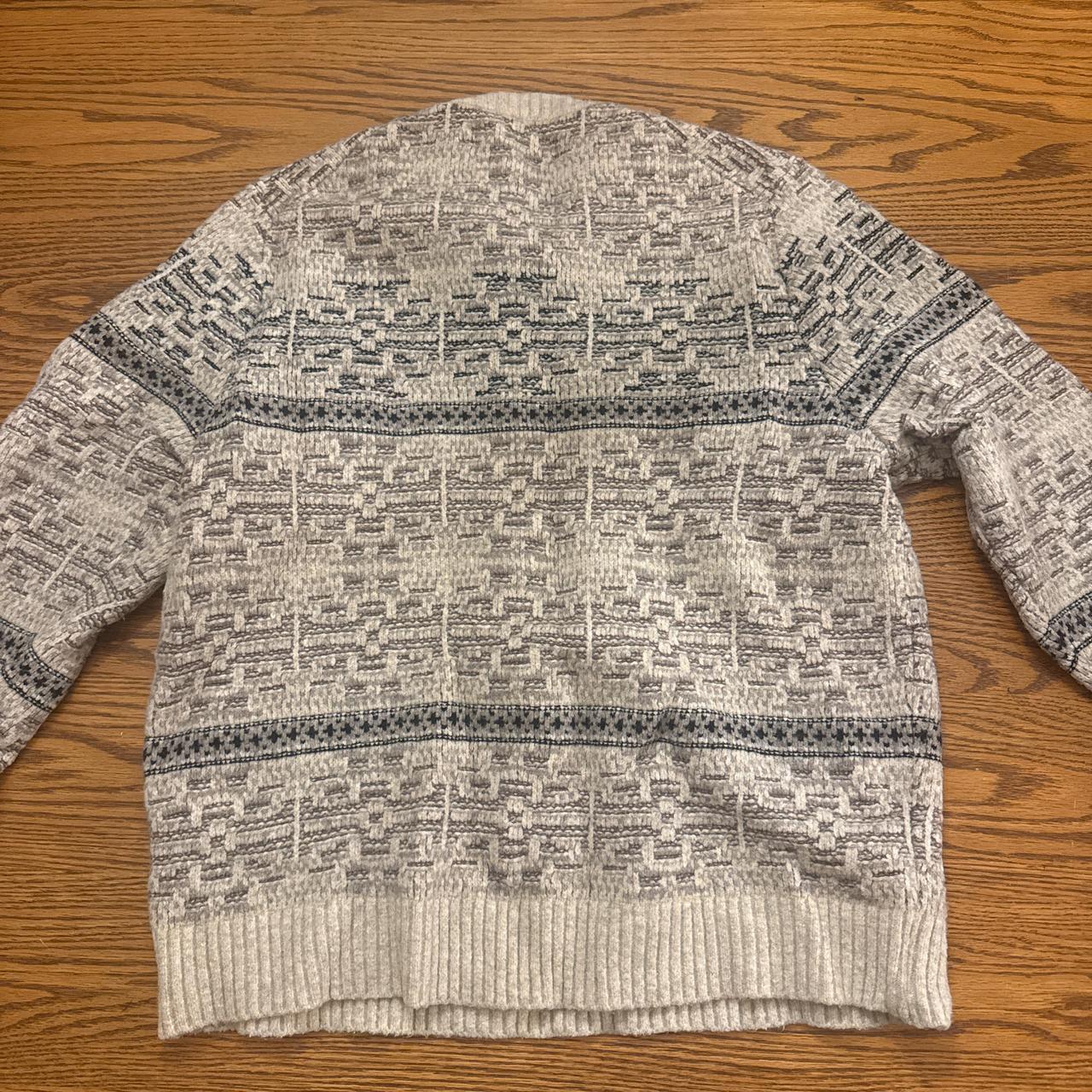 Abercrombie & Fitch Men's Sweater - Grey/Cream - … - image 2