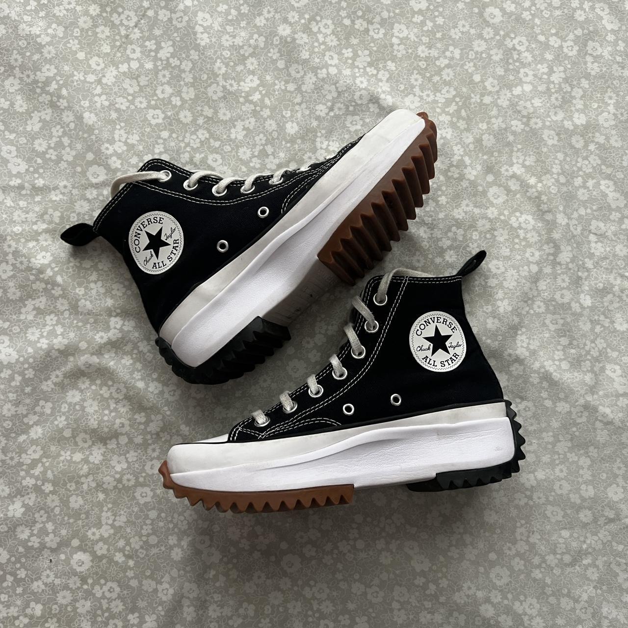 converse black run star hike 💌 in new conditions... - Depop