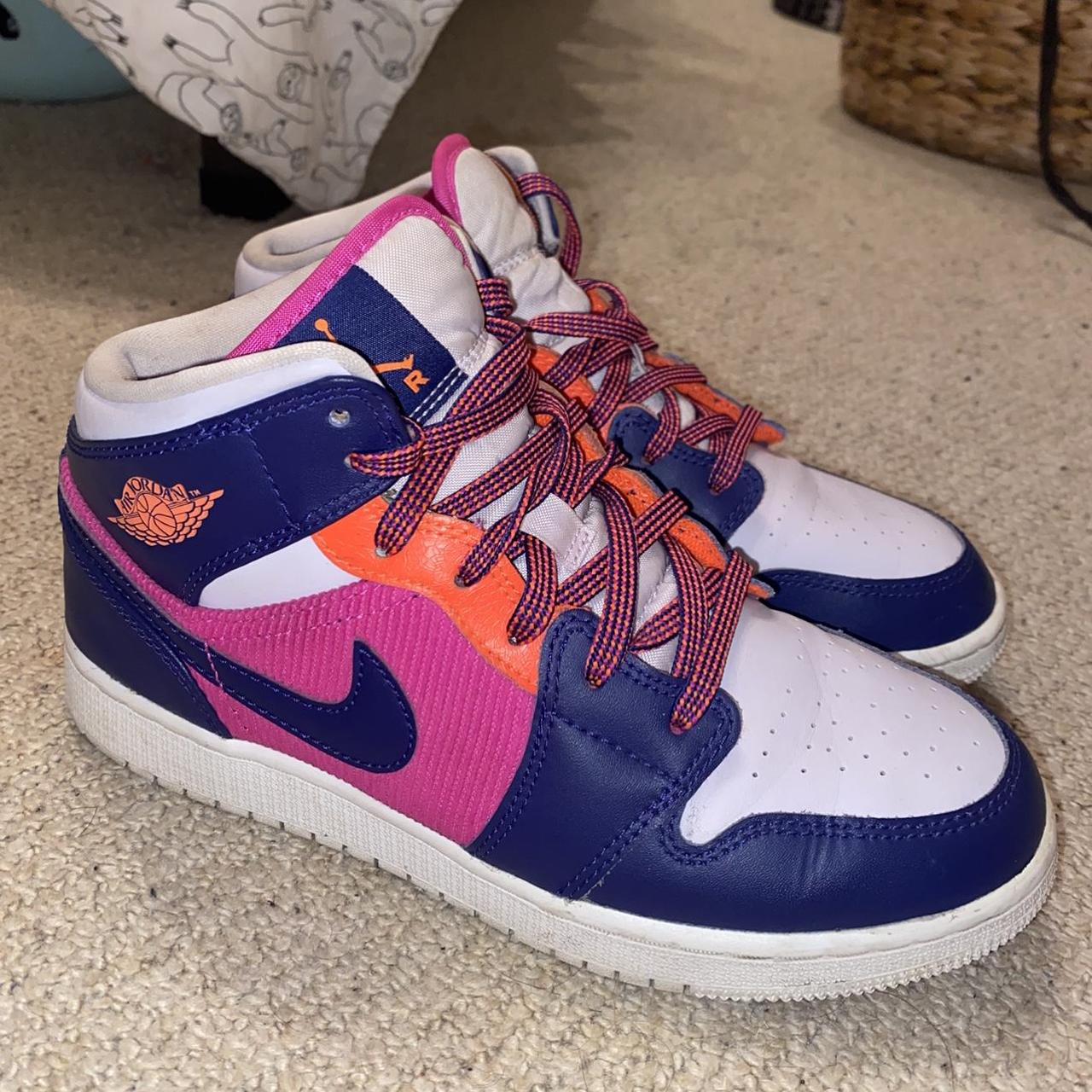 jordan 1 mid fire pink barely grape