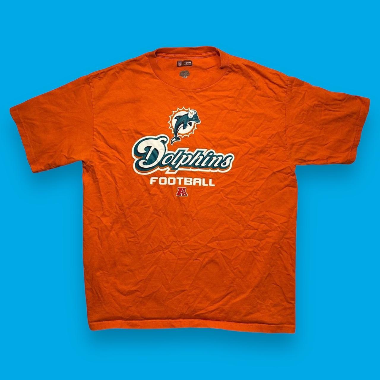 NFL Team Mens Shirt Miami Dolphins Size L Orange Tee NFL Champions