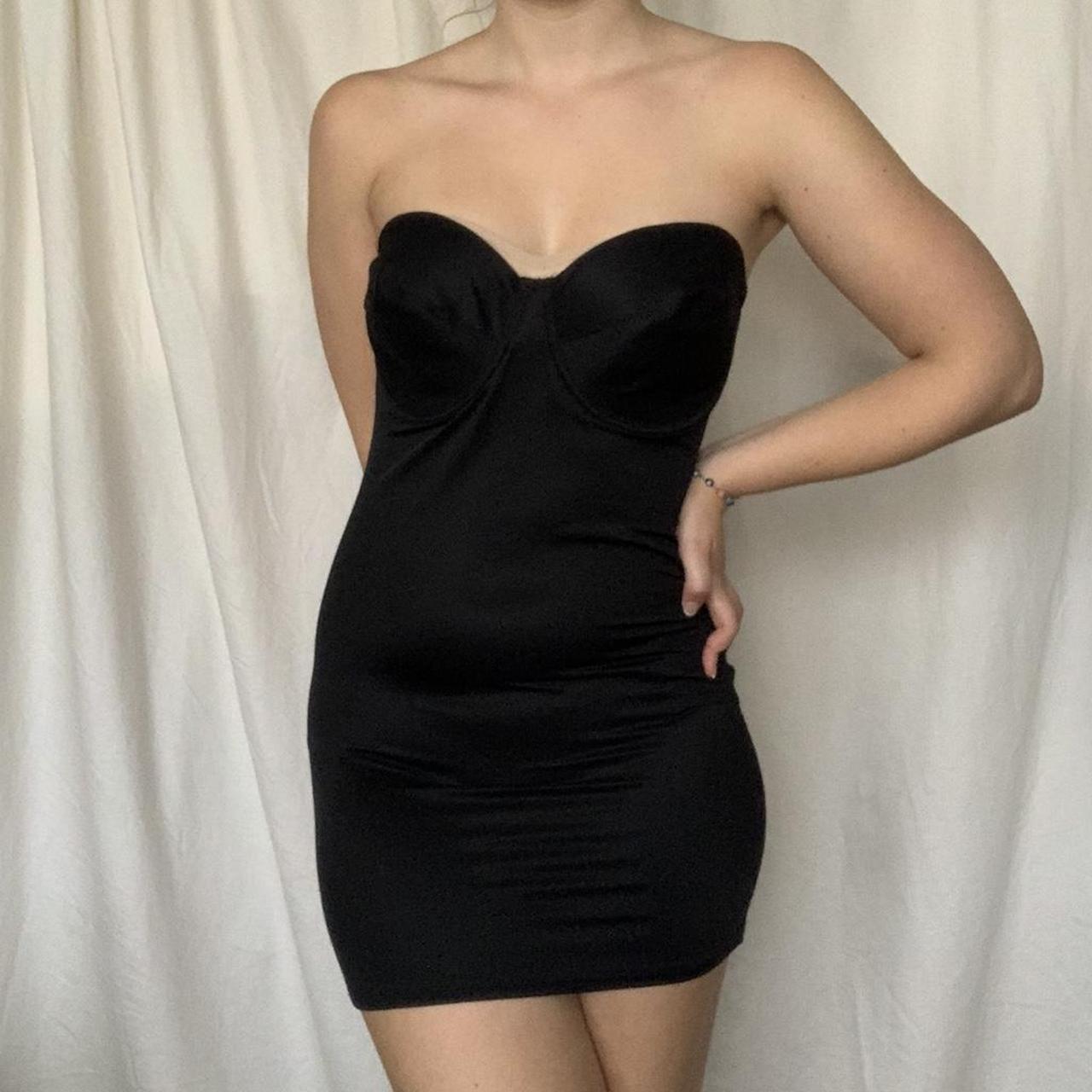 Vintage skimsstyle shapewear dress underwire... Depop
