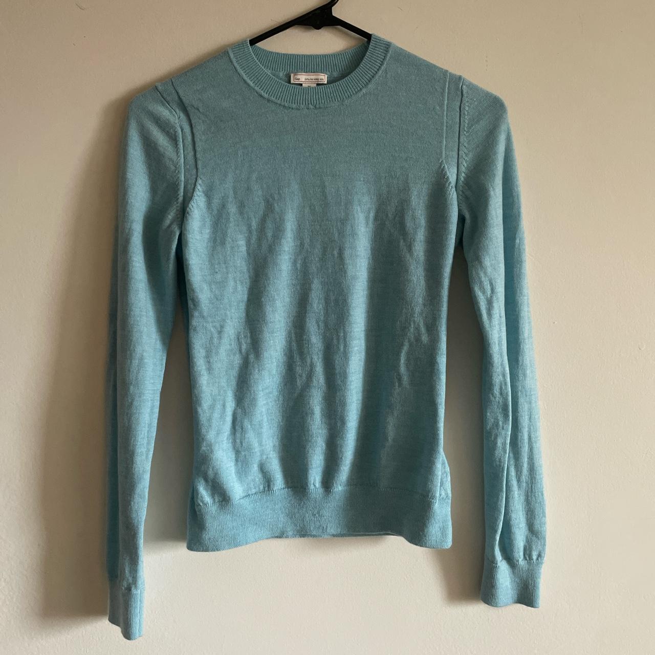 Merino Wool Sweater 🩵 💐 20” from collar to bottom... - Depop