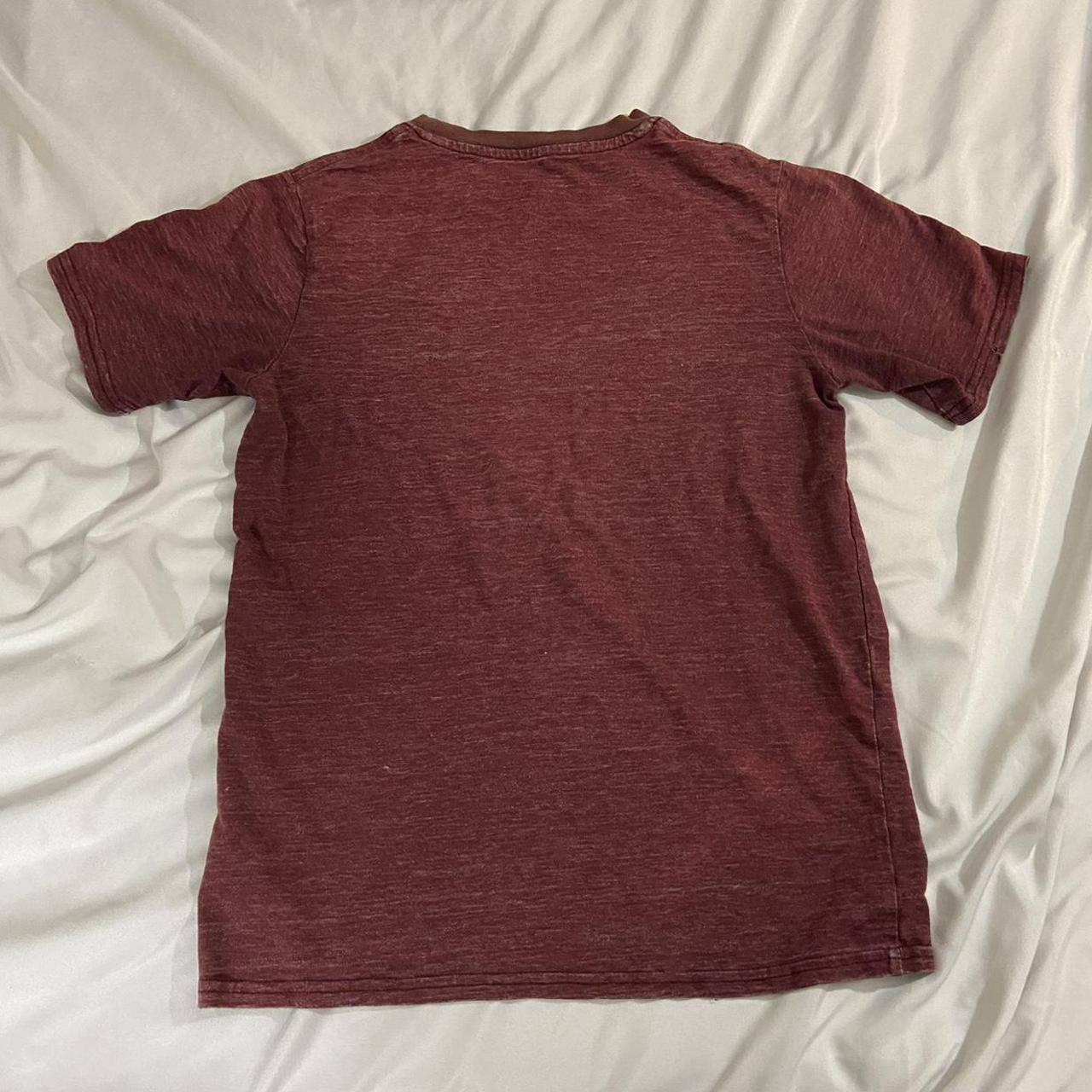 Mossimo Men's Burgundy T-shirt | Depop