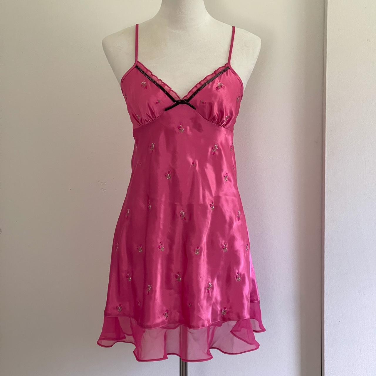 Pink slip dress by Morgan Taylor Intimates. Has the... - Depop