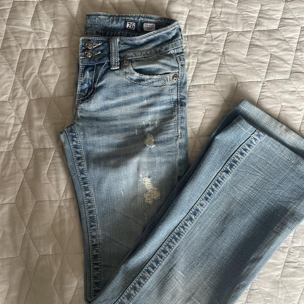 Miss Me vintage jeans. Size: 26 Style: Boot Cut:... - Depop