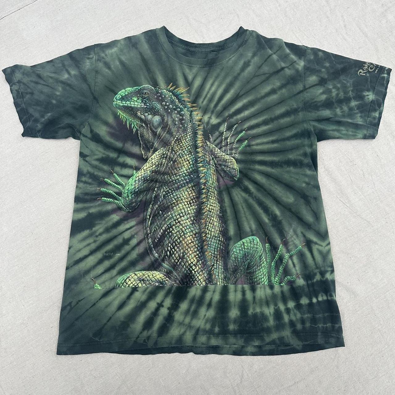 Habitat Iguana Tie Dye T Shirt Rainforest Cafe Good... - Depop