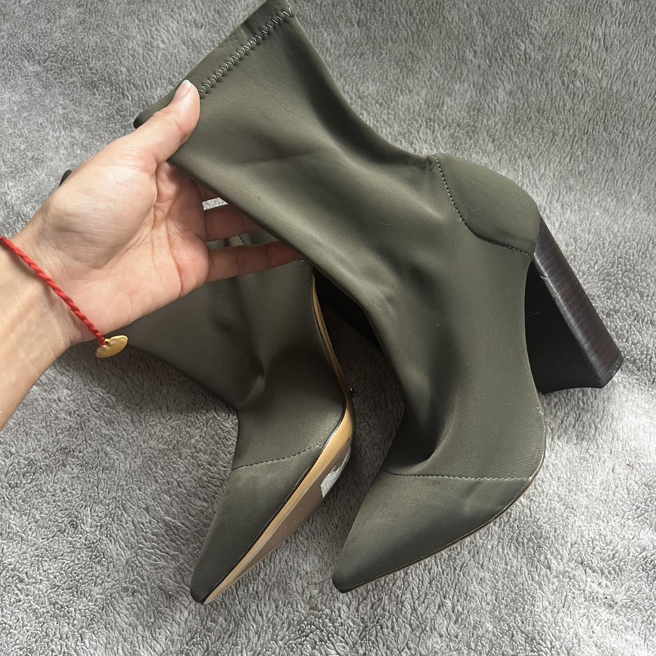 Tony Bianco sock boots in khaki green Uk size 4 Depop