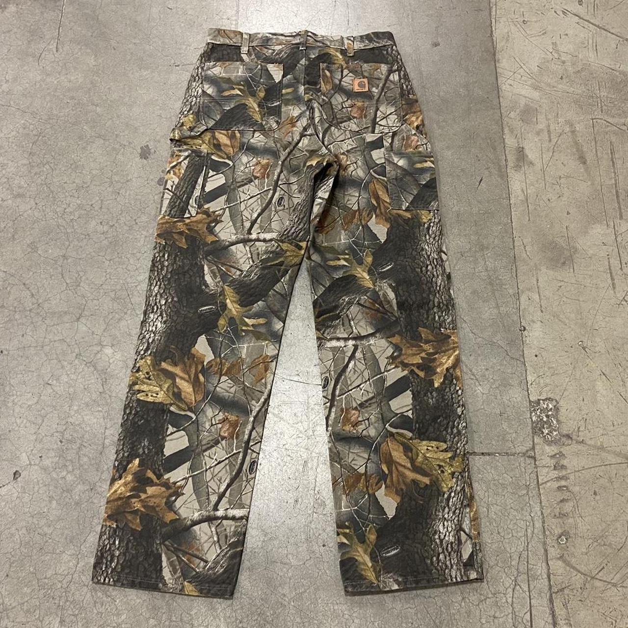 Y2k tree camo carhartt canvas pants! Size... - Depop