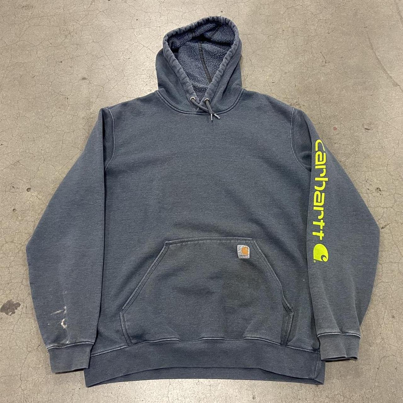 Carhartt Men's Grey Hoodie | Depop