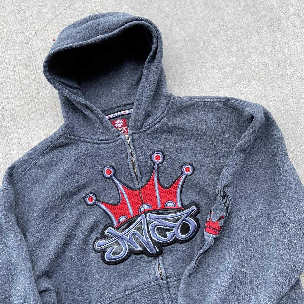 JNCO Men's Grey Hoodie | Depop