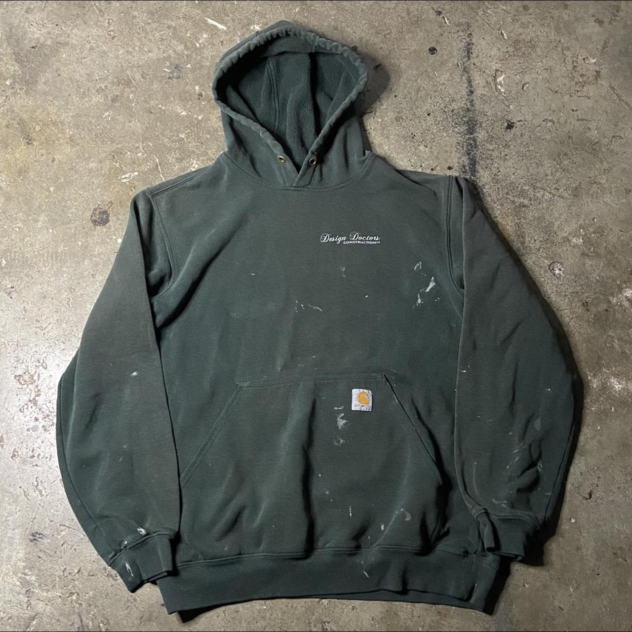 Essential forest green Carhartt hoodie! Size medium... - Depop