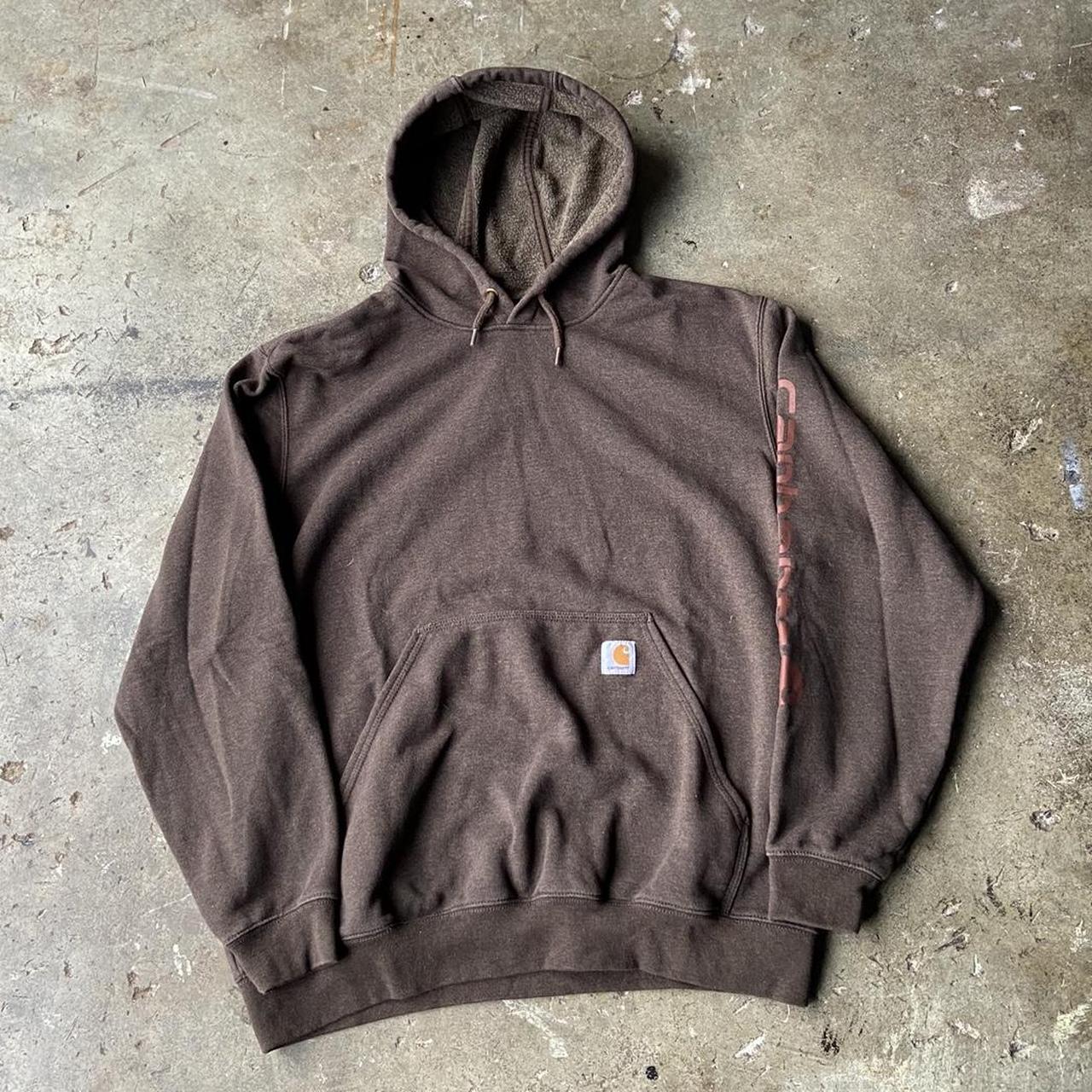 Essential chocolate brown Carhartt hoodie! Size... - Depop