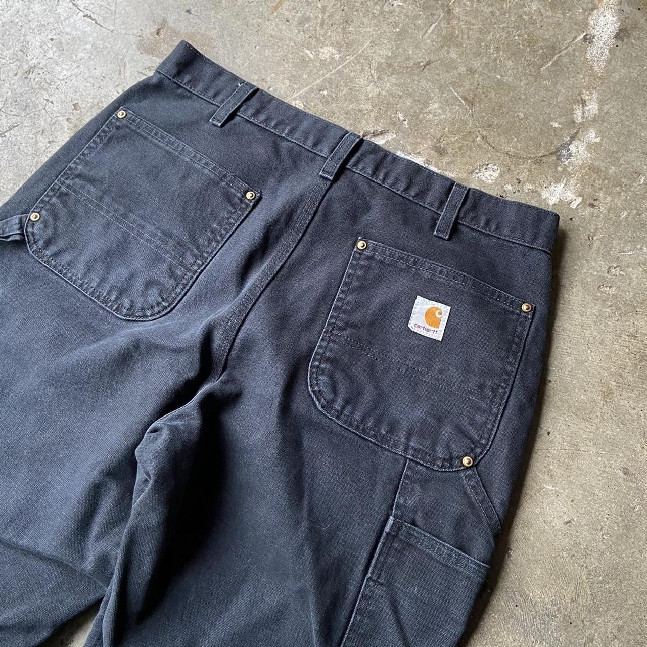 Essential black Carhartt double knees! Size... - Depop