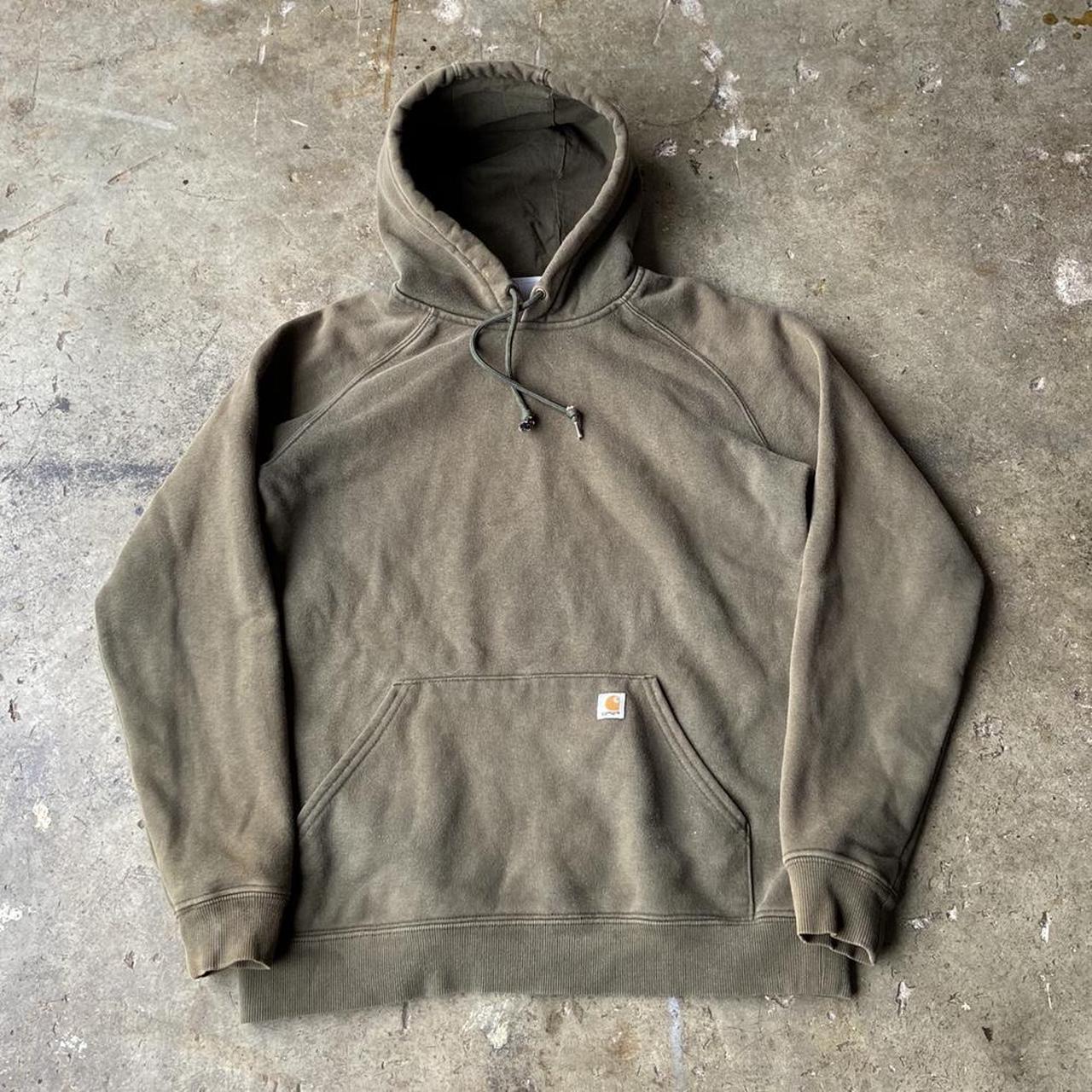 Moss green carhartt hoodie Clearance
