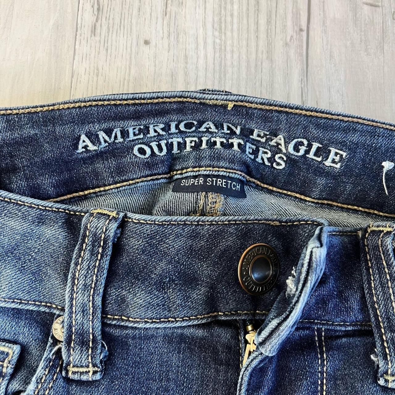 American Eagle Super Stretch Skinny Dark Wash Denim Depop