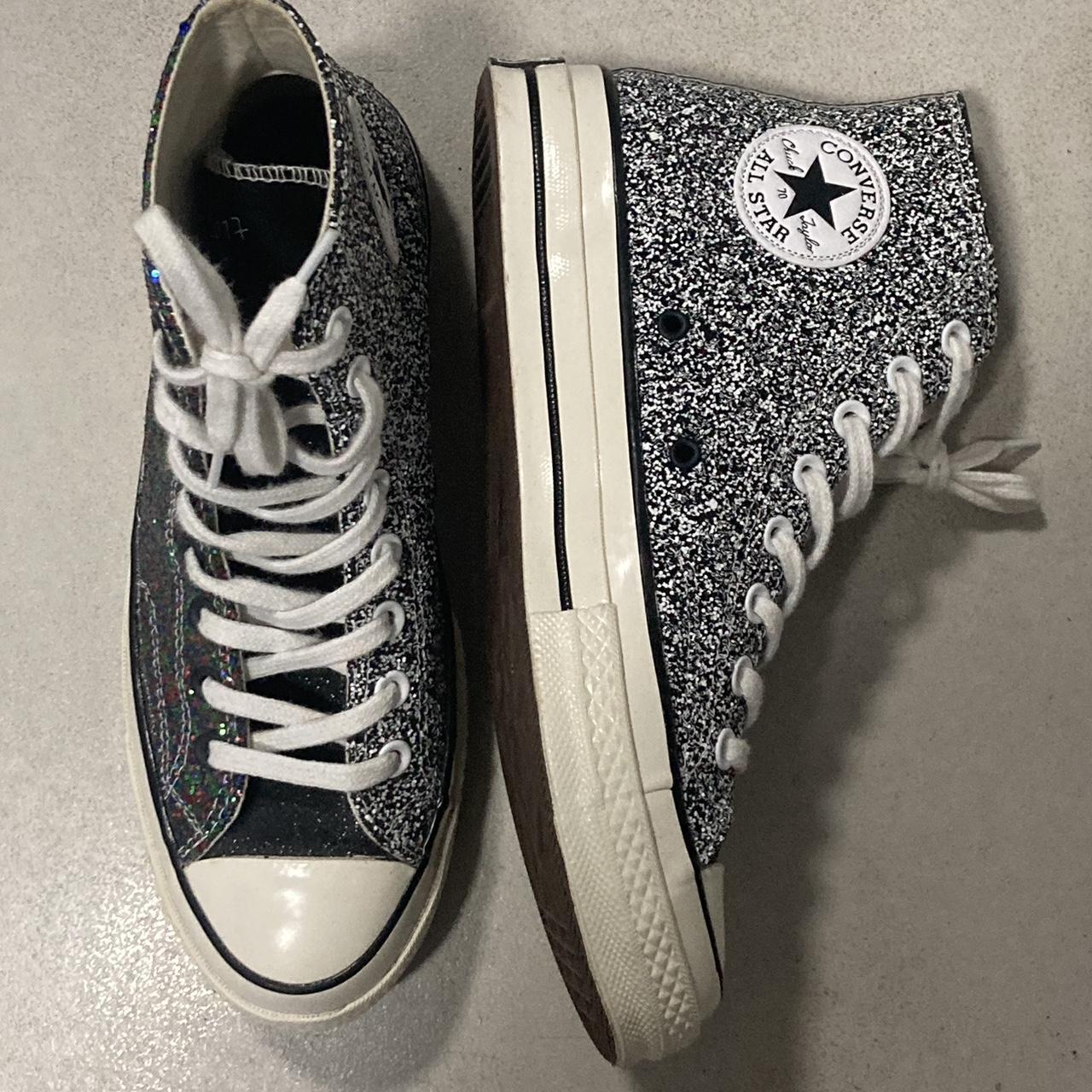 JW Anderson Converse Glitter. Worn only a few times... - Depop