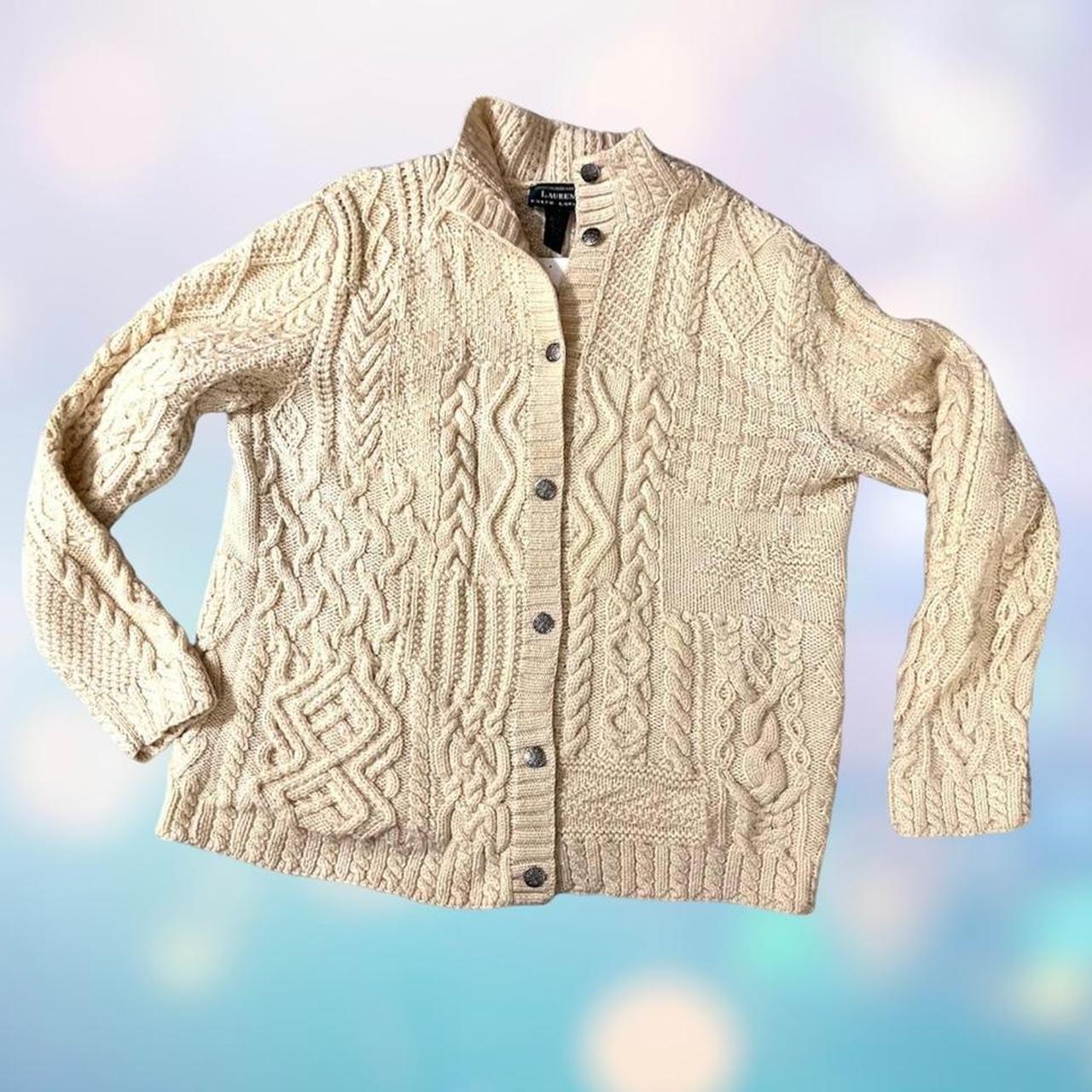 Vintage Ralph Lauren Polo Sweater Womens Small Cream - Depop