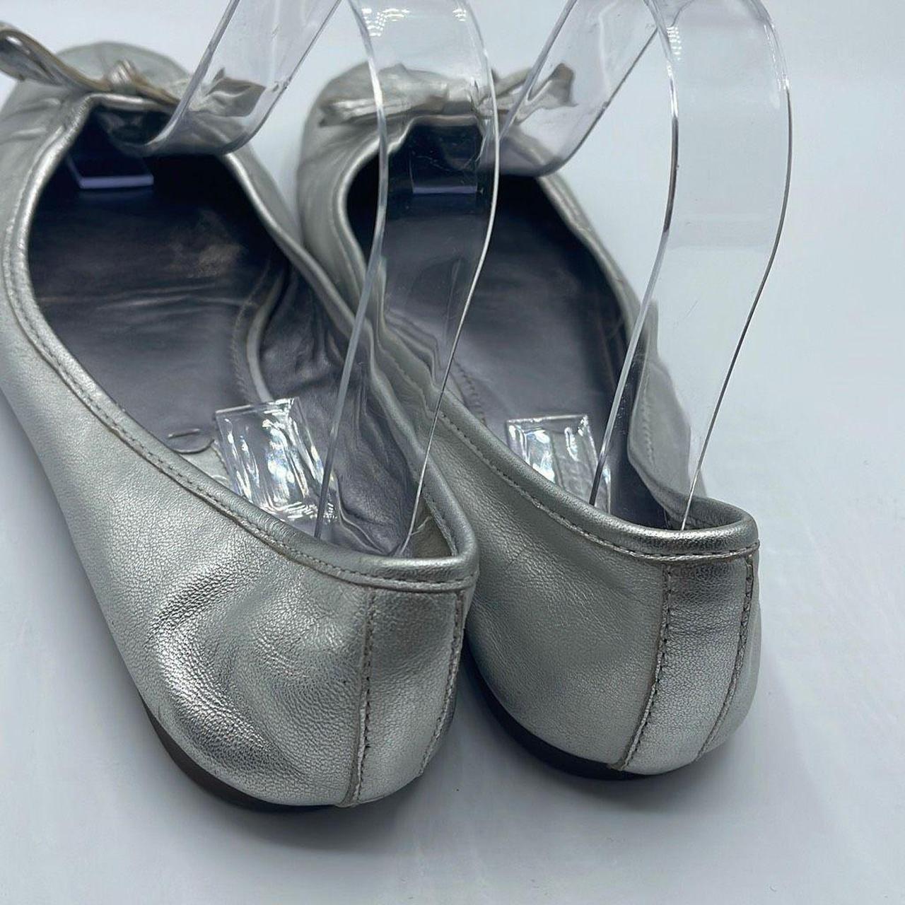 ECCO Women's Silver Balletshoes Depop