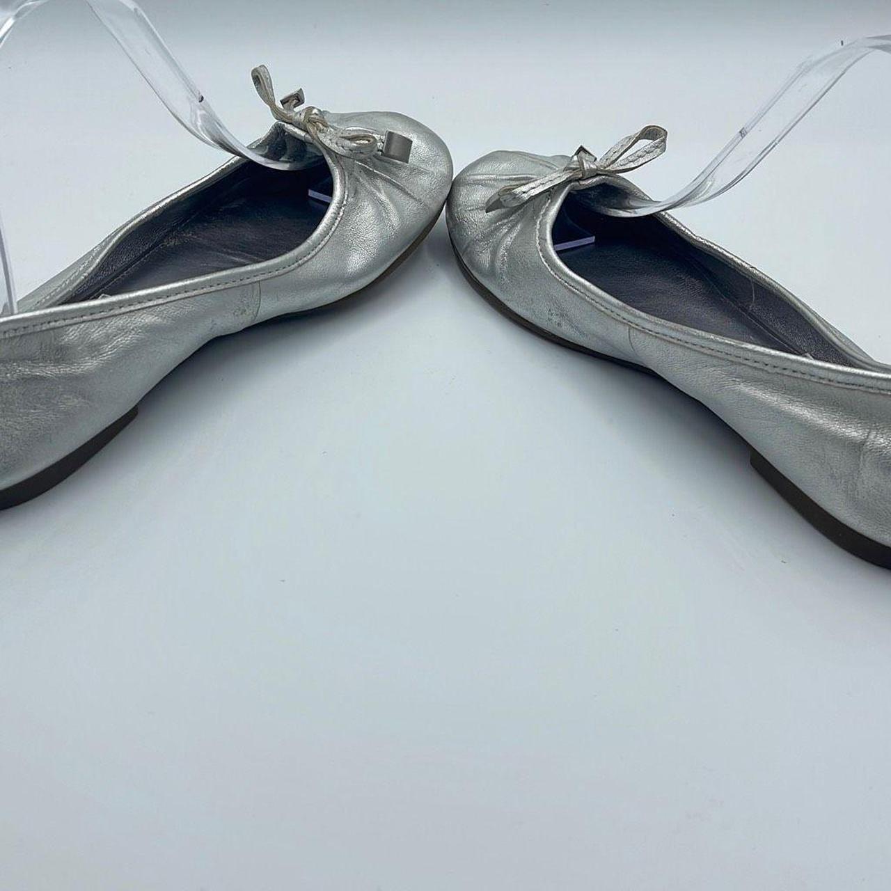 ECCO Women's Silver Balletshoes Depop