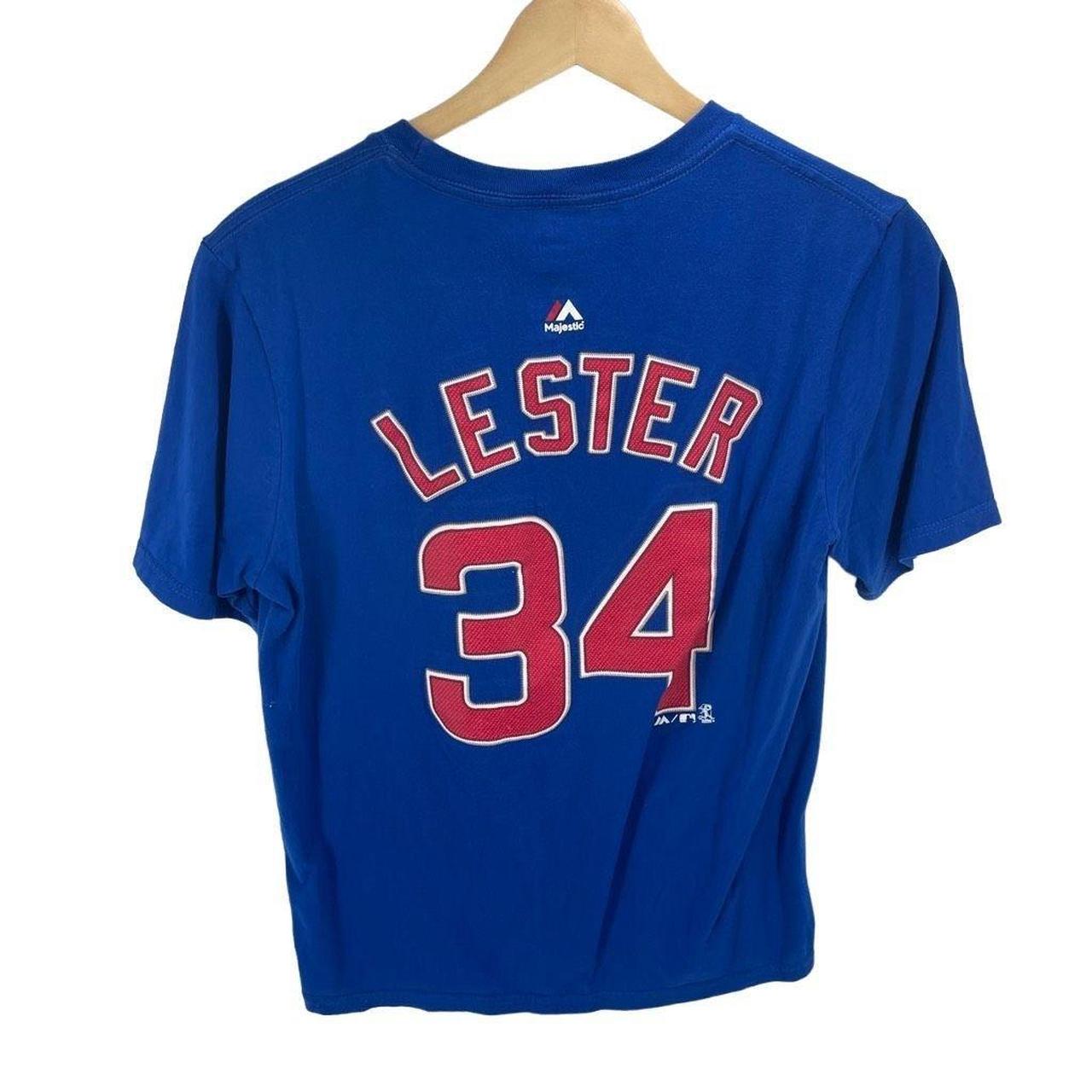 John Lester Chicago Cubs Jersey T Shirt Majestic Blue Short 