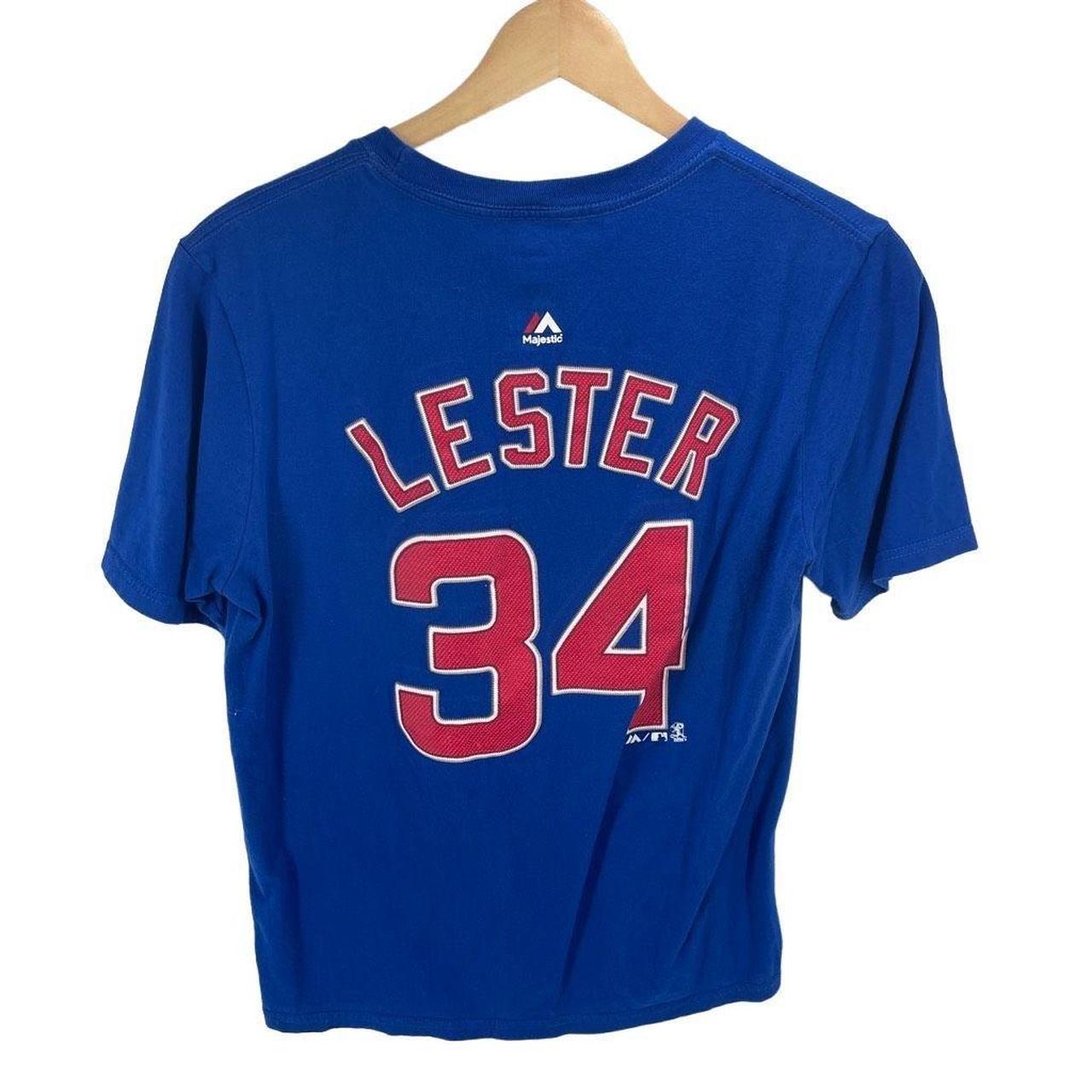 John Lester Chicago Cubs Jersey T Shirt Majestic Blue Short 