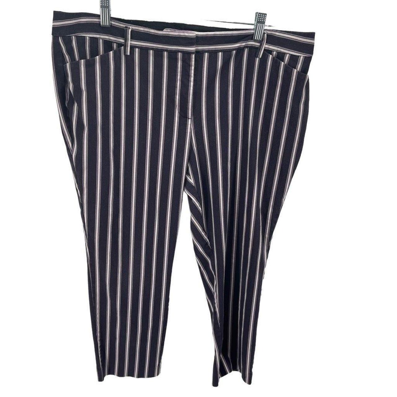 Striped on sale ankle pants