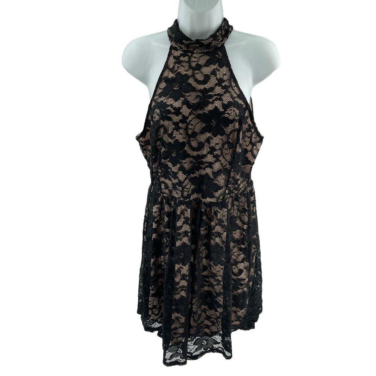 Charlotte Russe black lace mini dress sleeveless..., image size:1280x1280