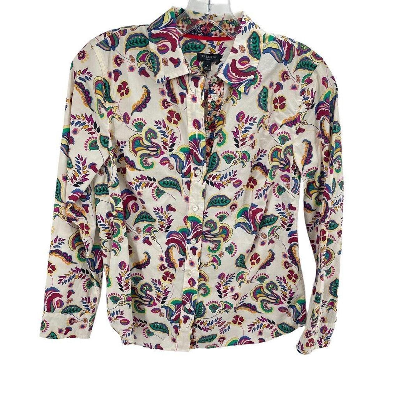 Talbots Womens Button Up Shirt Long Sleeve Depop