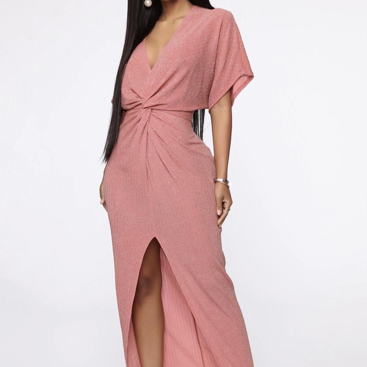 Fashion nova peach dress best sale