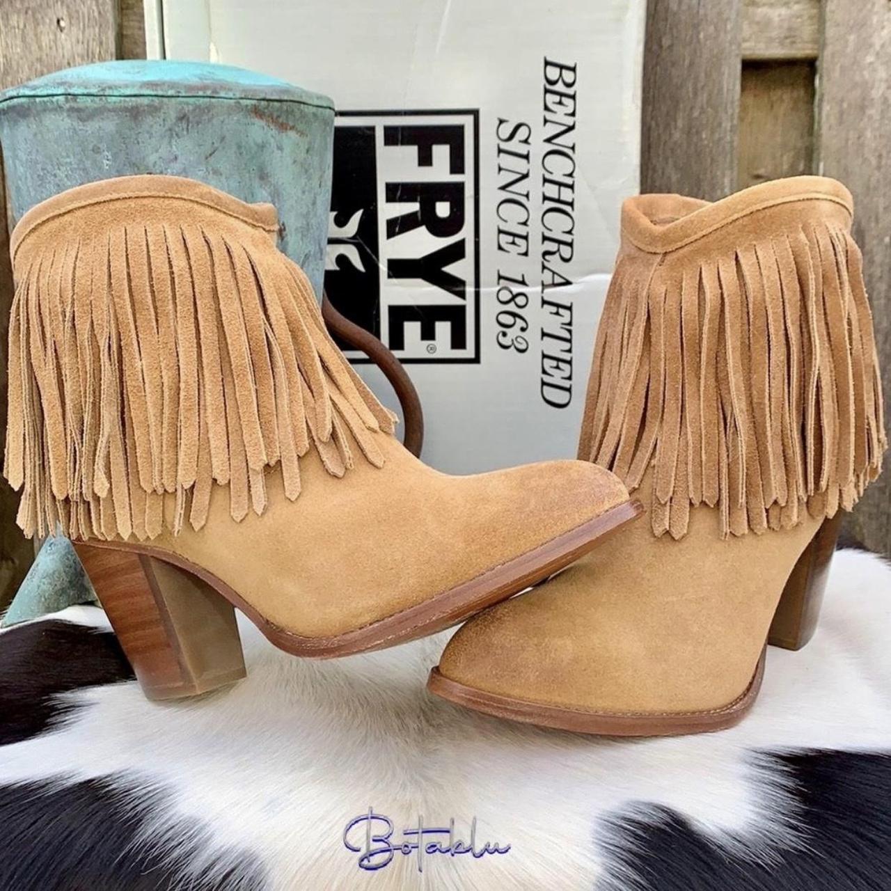 Frye fringe hot sale boots