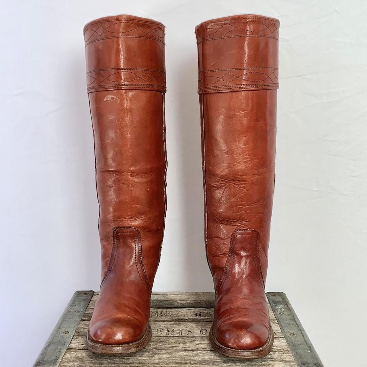 frye cognac boots