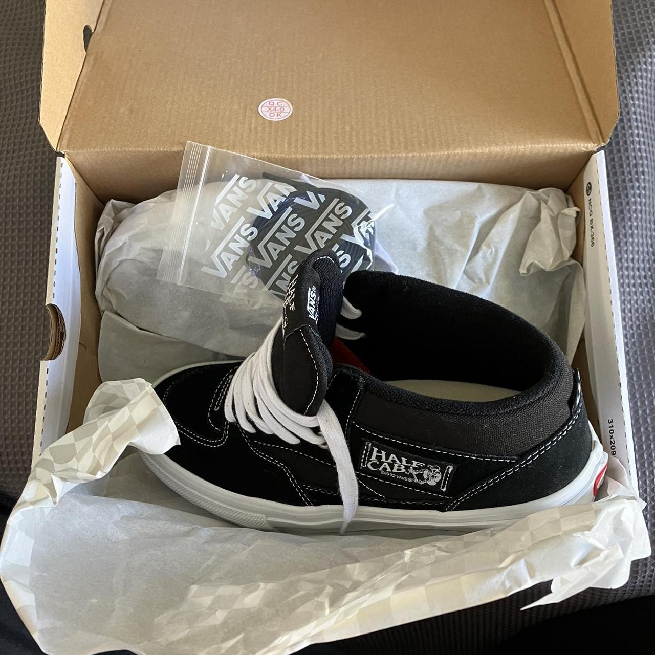 Vans skate half cabs Black/White Size... Depop