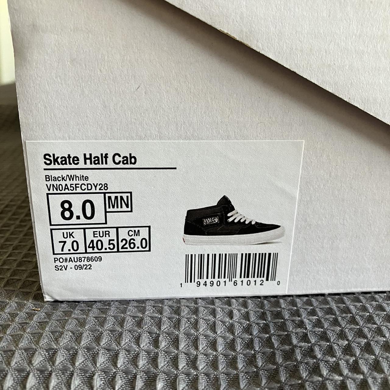 Vans skate half cabs Black/White Size... - Depop