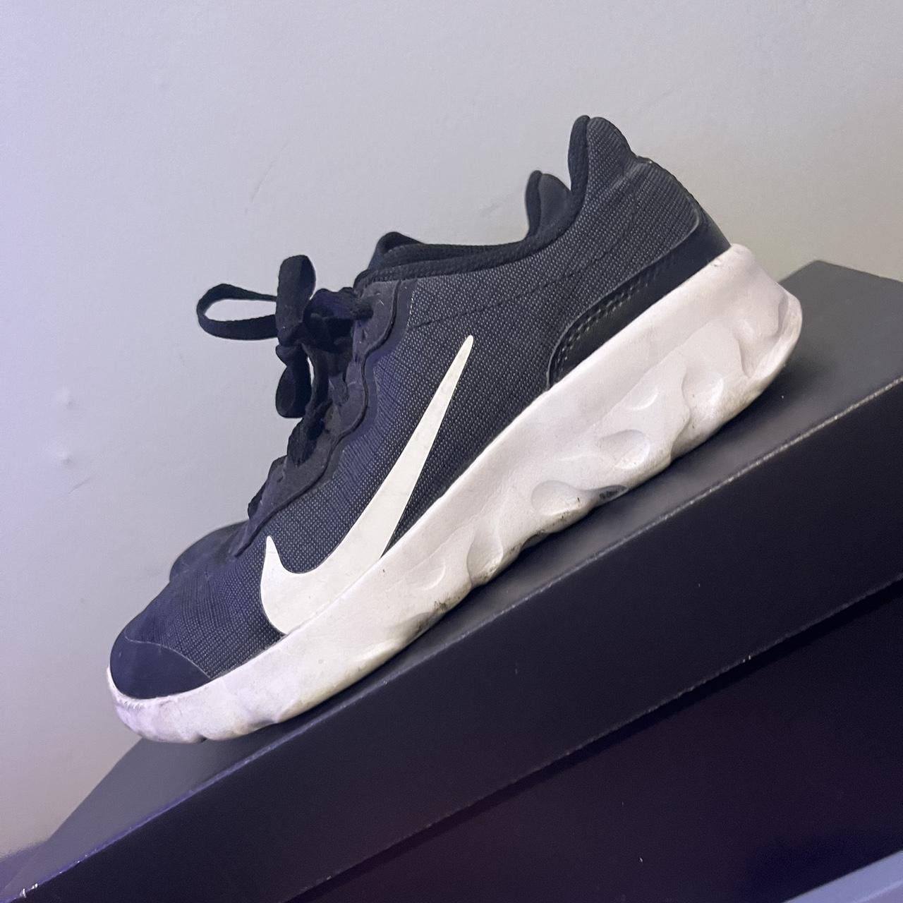 Nike React Element 56 trainers in black and white. Depop