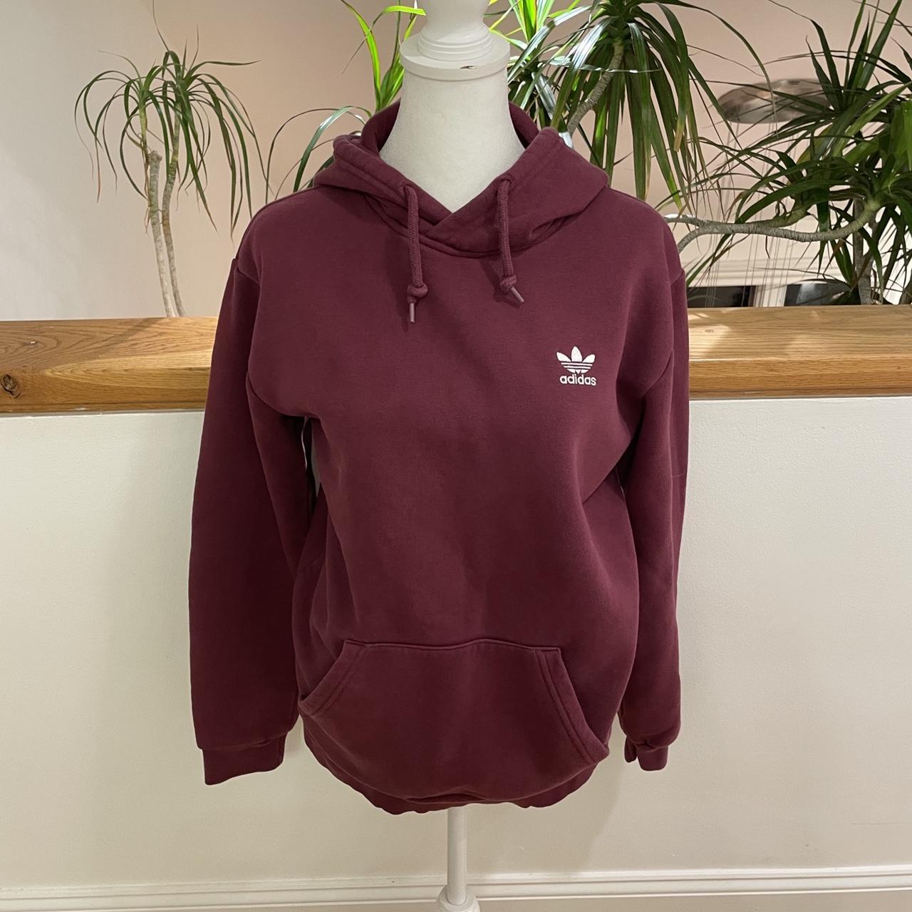 Adidas originals store burgundy hoodie