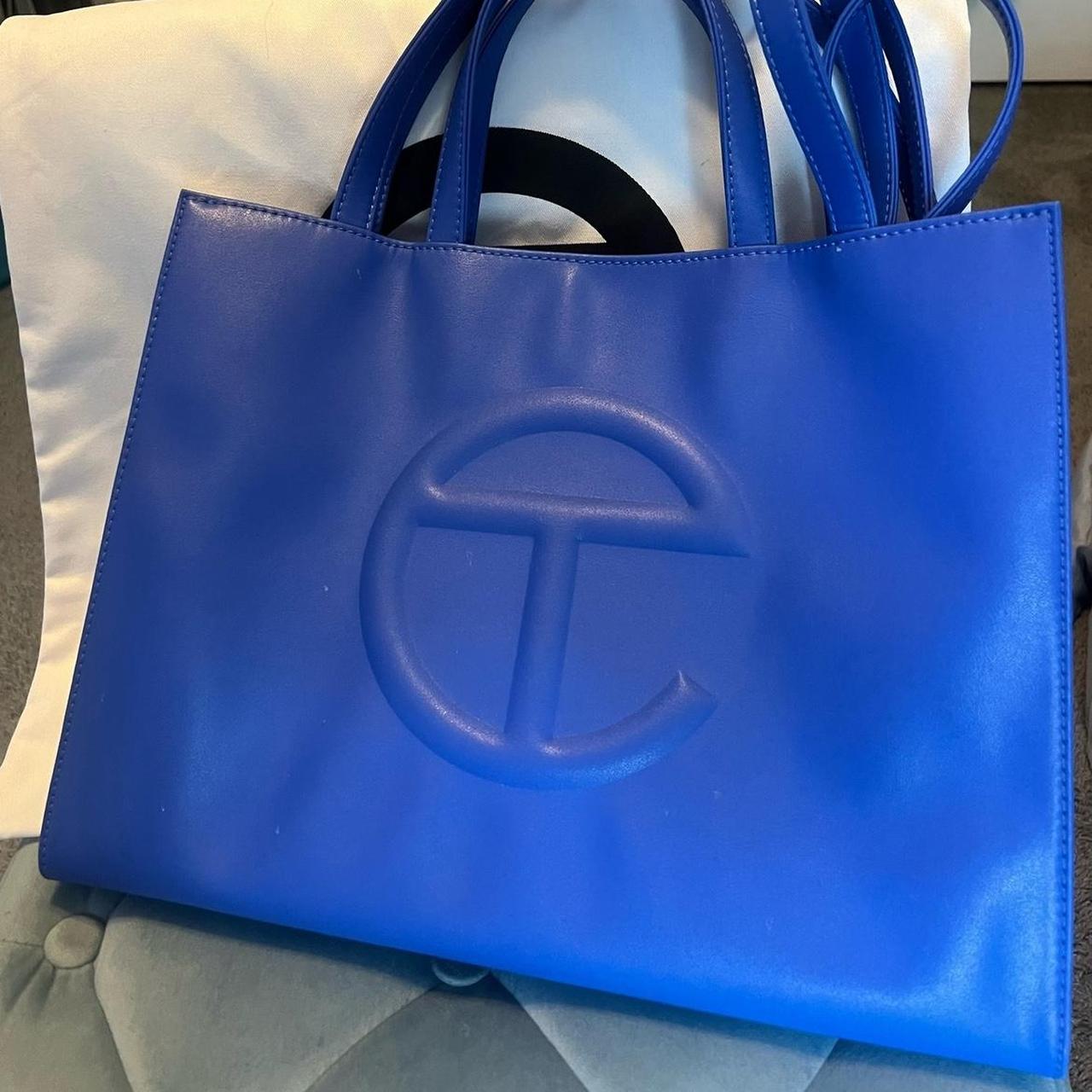 Telfar Women's Blue and Navy Bag | Depop