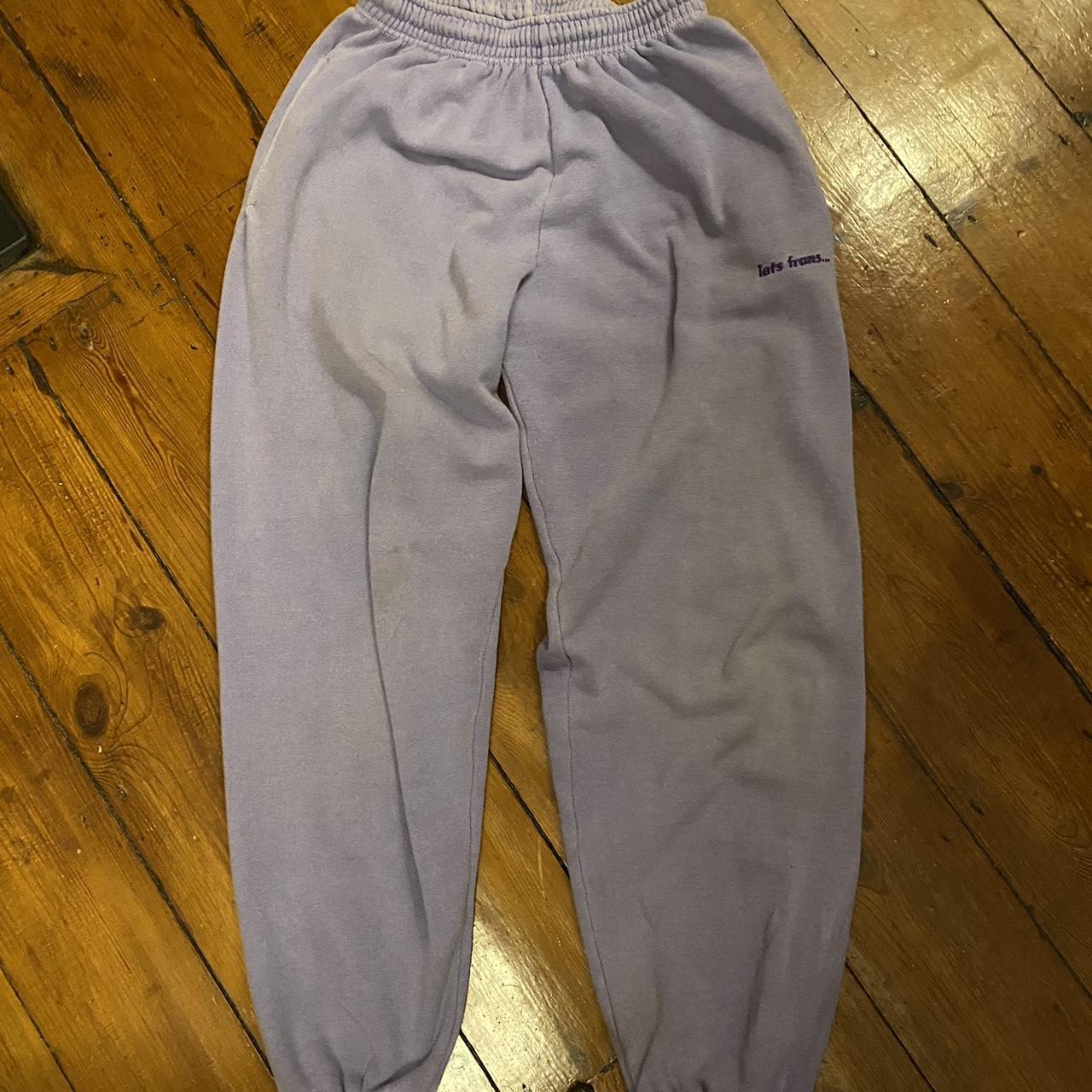 iets frans purple joggers Worn a few times selling... - Depop