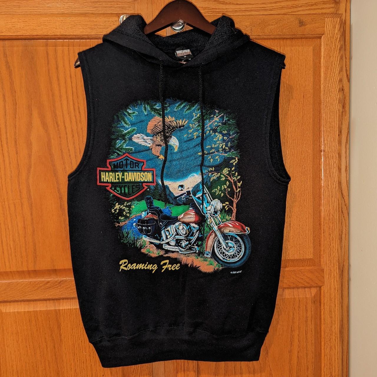 Harley davidson sleeveless discount hoodie