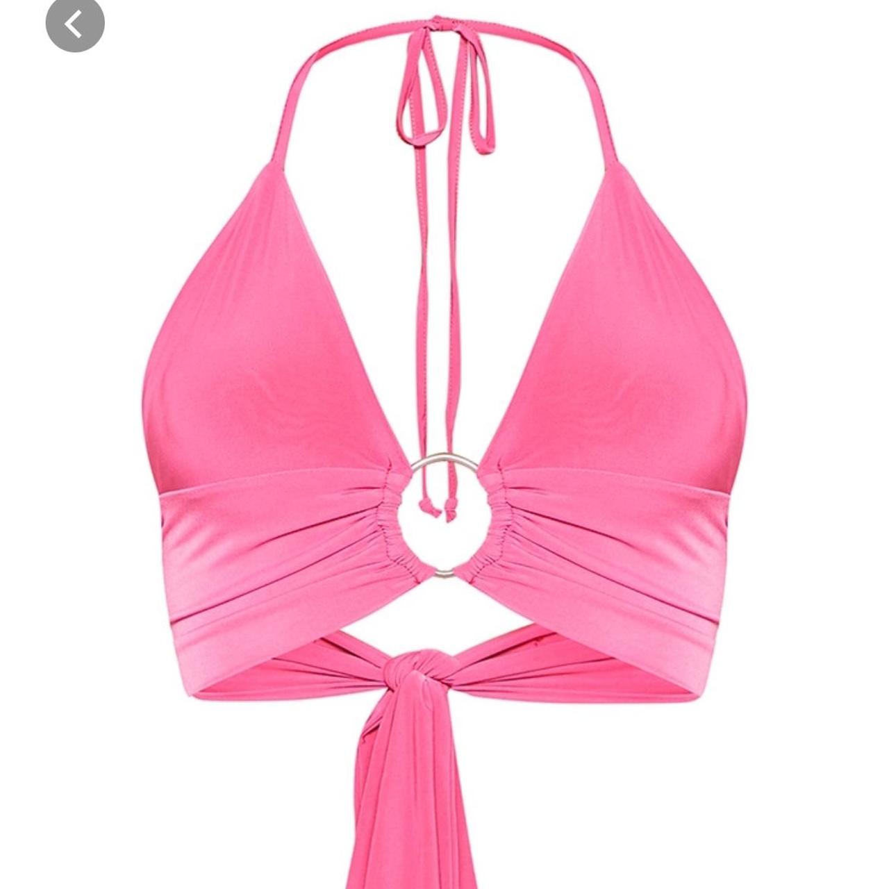 Qute Bow Detail Bra Pink