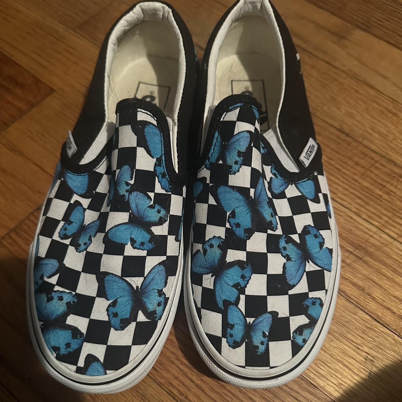 Butterfly checkered clearance vans