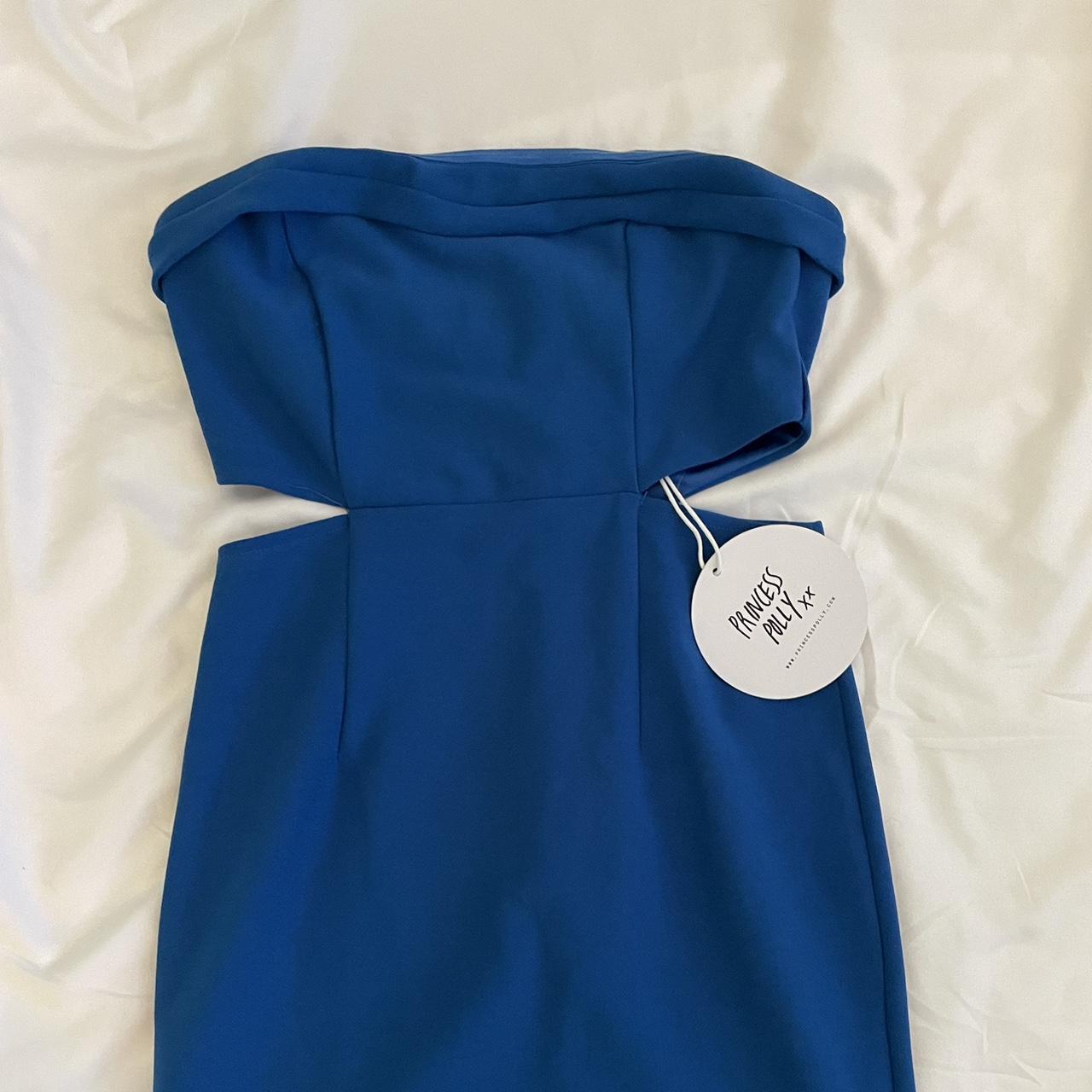 Alaska Strapless Mini Dress Blue